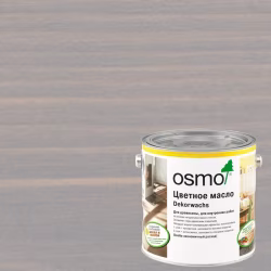 Масло с твердым воском для дерева Osmo Dekorwachs Transparent цвет 3119 Шелковисто-серое шелковисто-матовый 0,22 л