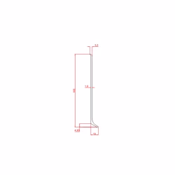 Плинтус алюминиевый Modern Decor L-образный серебро 2950×100×10