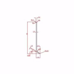 Плинтус алюминиевый Modern Decor L-образный серебро 2950×80×10