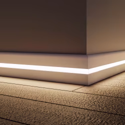 Плинтус МДФ под покраску Evrowood PN 050 Led с подсветкой 2000×80×12