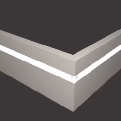 Плинтус МДФ под покраску Evrowood PN 101 Led с подсветкой 2000×100×16