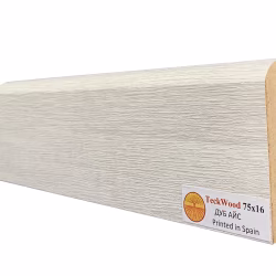 Плинтус МДФ ламинированный TeckWood Дуб Айс 2150×75×16