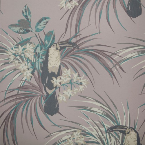 Обои 1838 Wallcoverings Elodie Le Toucan Rose 1907-135-02 Обои 1838 Wallcoverings Elodie Le Toucan Rose 1907-135-02