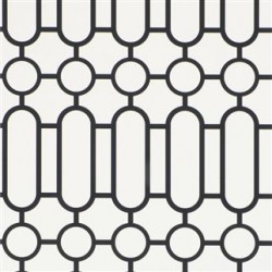 Обои Designers Guild Geometric volume 1 Porden - Black fnd White P537/03
