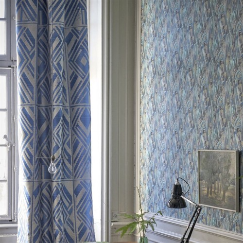 Обои Designers Guild Jardin Des Plantes Delahaye Cobalt PDG715/02 Обои Designers Guild Jardin Des Plantes Delahaye Cobalt PDG715/02
