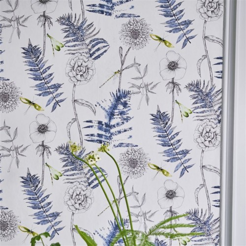 Обои Designers Guild Majolica Acanthus Indigo PDG1022/01 Обои Designers Guild Majolica Acanthus Indigo PDG1022/01