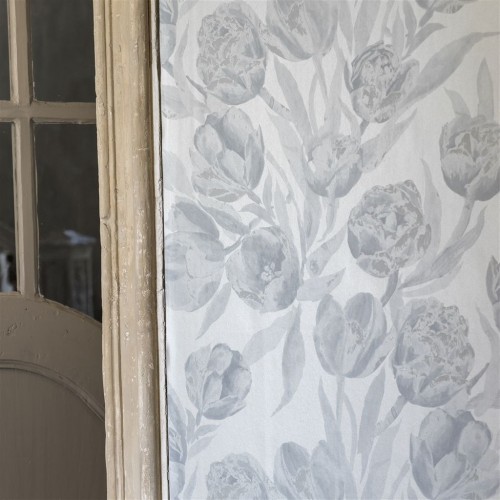 Обои Designers Guild Marquisette Fontainebleau-Silver PDG685/08 Обои Designers Guild Marquisette Fontainebleau-Silver PDG685/08