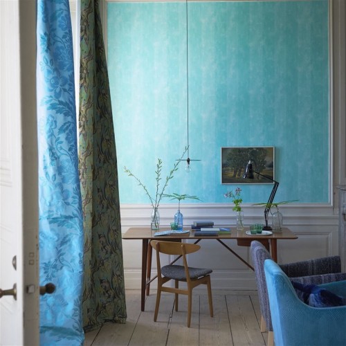 Обои Designers Guild Parchment Stripe Duck Egg PDG720/19 Обои Designers Guild Parchment Stripe Duck Egg PDG720/19