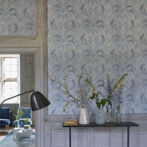 Обои Designers Guild Tulipa Stellata Angelique Damask Indigo PDG1036/05 Обои Designers Guild Tulipa Stellata Angelique Damask Indigo PDG1036/05