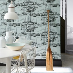 Обои Little Greene 20th Century Papers Zingara - Cerulean Sea 0288ZICERUL