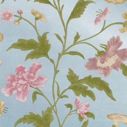 Обои Little Greene Archive Trails China Rose − Blue Lustre 0247CHBLUEL