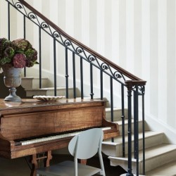 Обои Little Greene Painted Papers Broad Stripe - Icing 0286BSICING