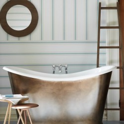 Обои Little Greene Painted Papers Cavendish Stripe - Brush Blue 0286CVBRBLU