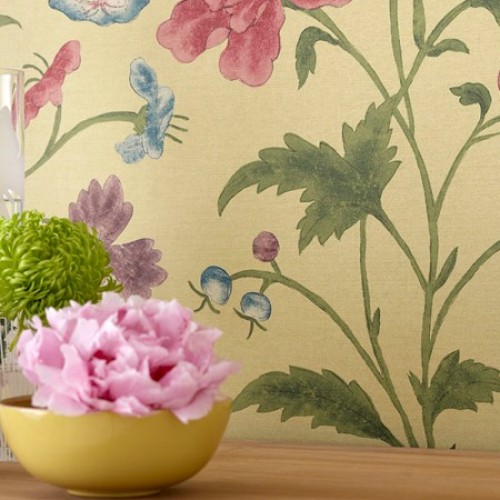 Обои Little Greene Archive Trails China Rose - Emerald Lustre 0275CHEMERA Обои Little Greene Archive Trails China Rose - Emerald Lustre 0275CHEMERA
