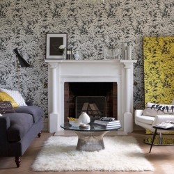 Обои Little Greene 20th Century Papers Fern - Off Black 0280FEOFFBL