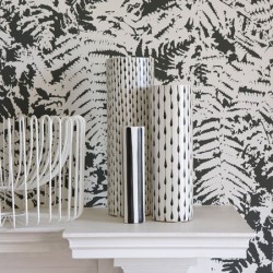 Обои Little Greene 20th Century Papers Fern - Off Black 0280FEOFFBL