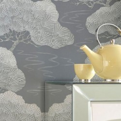Обои Little Greene 20th Century Papers Pines - Silver Pine 0275PISILVE