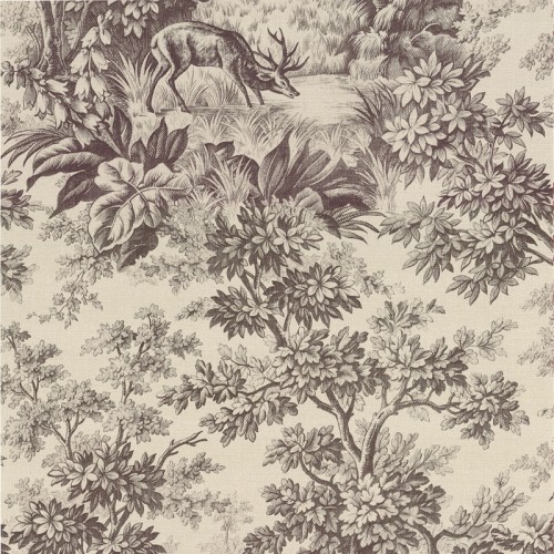 Обои Little Greene Revolution Papers Stag Toile - Chocolat 0284SGCHOCO 10,05×0,52
