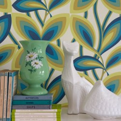 Обои Little Greene 20th Century Papers Starflower - Peacock 0280STPEACO