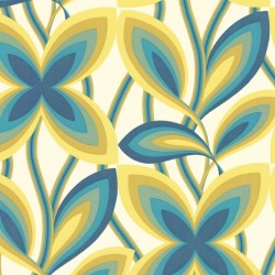 Обои Little Greene 20th Century Papers Starflower - Peacock 0280STPEACO