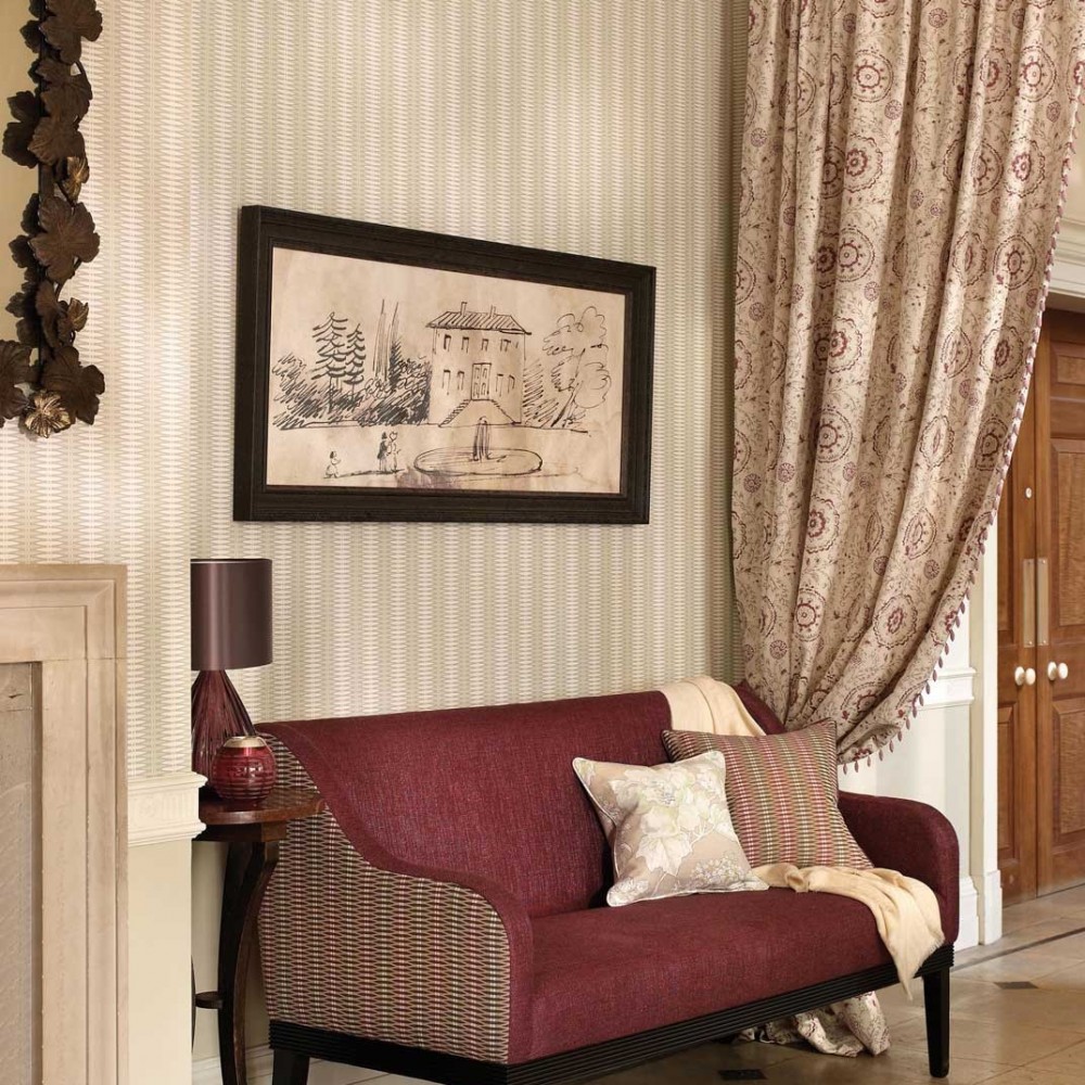 Гостиная с бордовыми шторами какие обои подобрать