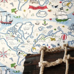 Обои Sanderson Abracazoo Wallpapers Treasure Map 214038