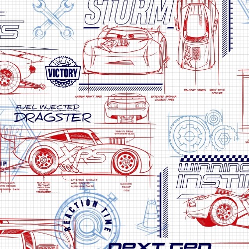 Обои York Disney IV Disney and Pixar Cars Schematic DI0915 Обои York Disney IV Disney and Pixar Cars Schematic DI0915