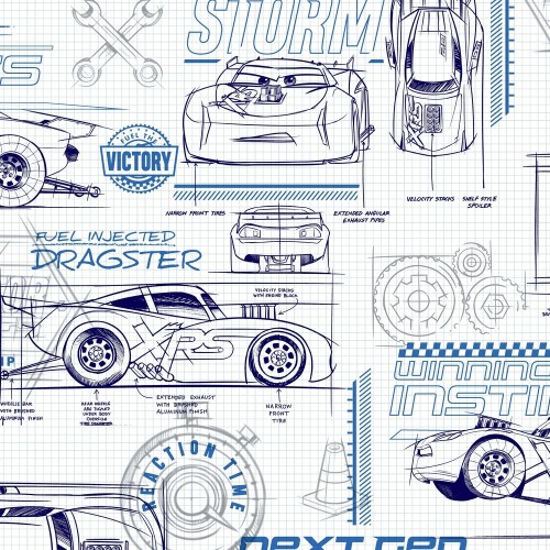 Обои York Disney IV Disney and Pixar Cars Schematic DI0916 Обои York Disney IV Disney and Pixar Cars Schematic DI0916