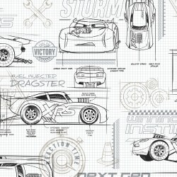 Обои York Disney IV Disney and Pixar Cars Schematic DI0917