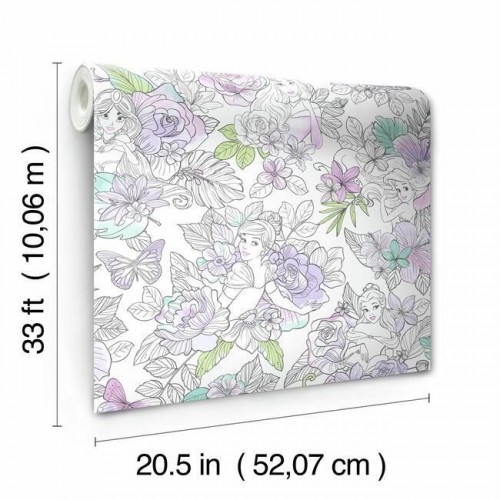 Обои York Disney IV Disney Princess Royal Floral DI0964 Обои York Disney IV Disney Princess Royal Floral DI0964