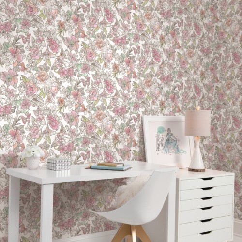 Обои York Disney IV Disney Princess Royal Floral DI0966 Обои York Disney IV Disney Princess Royal Floral DI0966