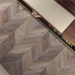 Пробковый пол клеевой Corkstyle Chevron Brown 1235×305×6