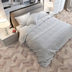 Пробковый пол клеевой Corkstyle Chevron Brown 1235×305×6