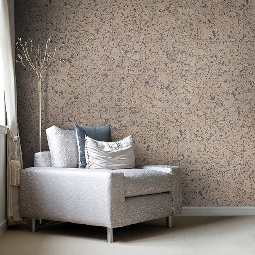 дизайн стен пробковыми панелями