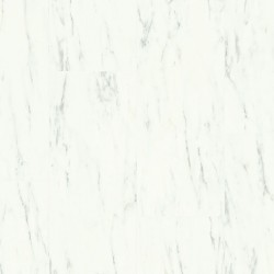 Виниловый пол Quick Step клеевой Ambient Glue Plus Мрамор каррарский белый AMGP40136