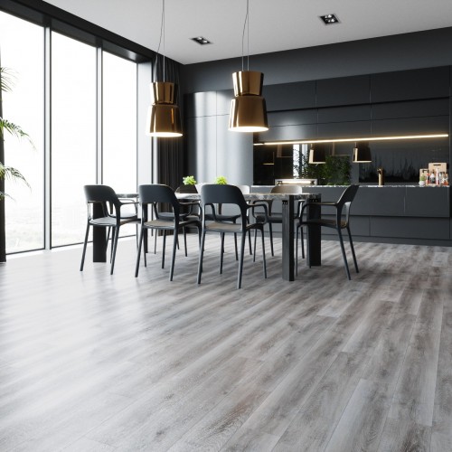 Кварцвиниловый SPC ламинат Fargo Comfort Дуб Рустик Серый 366-1B 1220×180×4