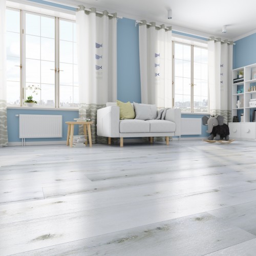 Кварцвиниловый SPC ламинат Fargo Comfort XXL Дуб Снежный DL 1601 1520×227×4