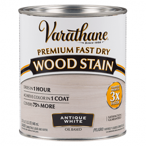 Цветное масло для дерева Varathane Fast Dry 297424 Античный белый 0,946 л
