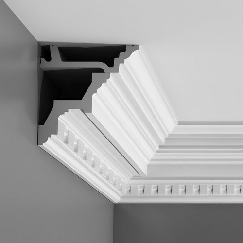 Потолочный плинтус под покраску Orac Decor Luxxus C305 2000×155×47