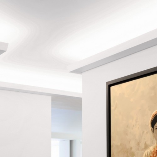 Потолочный плинтус под покраску Orac Decor Modern Straight C357 с подсветкой 2000×110×71