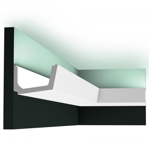 Потолочный плинтус под покраску Orac Decor Modern Straight C357 с подсветкой 2000×110×71