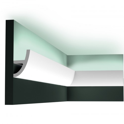Потолочный плинтус под покраску Orac Decor Modern Antonio C373 с подсветкой 2000×50×80