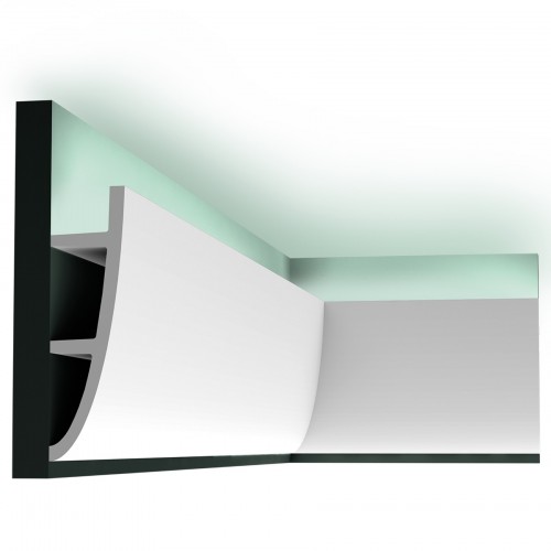 Потолочный плинтус под покраску Orac Decor Modern Antonio C374 с подсветкой 2000×50×180