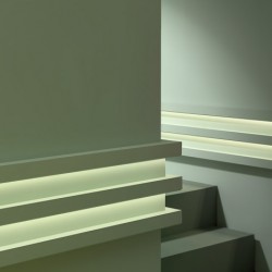 Потолочный плинтус под покраску Orac Decor Modern L3 C380 с подсветкой 2000×50×50