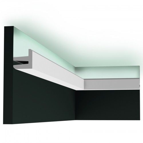 Потолочный плинтус под покраску Orac Decor Modern L3 C380 с подсветкой 2000×50×50