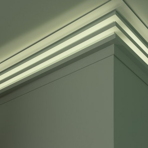 Потолочный плинтус под покраску Orac Decor Modern L3 C382 с подсветкой 2000×50×140