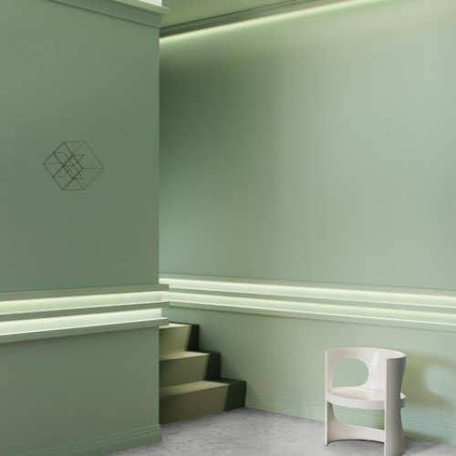 Потолочный плинтус под покраску Orac Decor Modern L3 C382 с подсветкой 2000×50×140