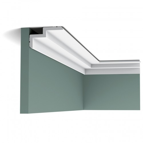Потолочный плинтус под покраску Orac Decor Select C390 с подсветкой 2000×100×60