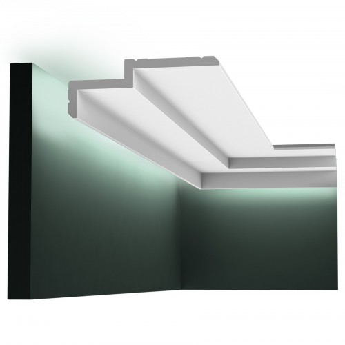 Потолочный плинтус под покраску Orac Decor Modern Steps C391 с подсветкой 2000×160×60