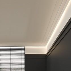 Потолочный плинтус под покраску Orac Decor Modern C395 с подсветкой 2000×31×155